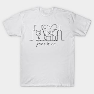 j'aime le vin (French - I love wine) T-Shirt